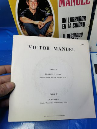 4 discos, eps, 7″, vinilos, VICTOR MANUEL, descatalogados