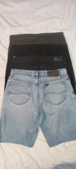 4 Pantalones Vaqueros cortos talla 40+ Cinturón