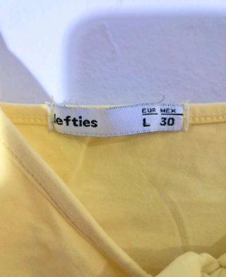 Top amarillo Lefties lazo delantero talla L