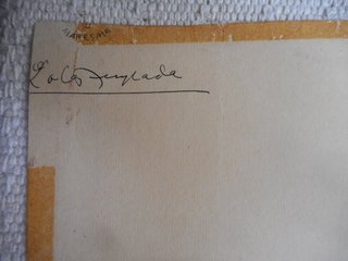 Litografía Lola Anglada Firmada Acuarelada