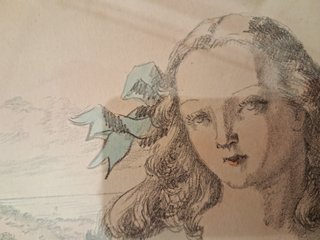 Litografía Lola Anglada Firmada Acuarelada