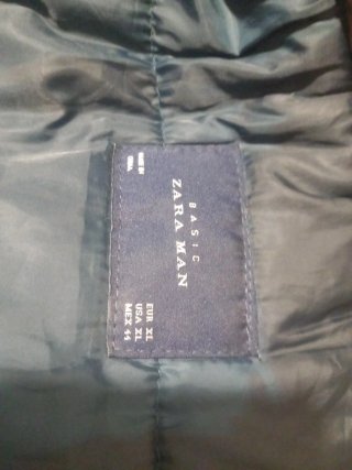 Abrigo Zara Hombre Marrón y Verde