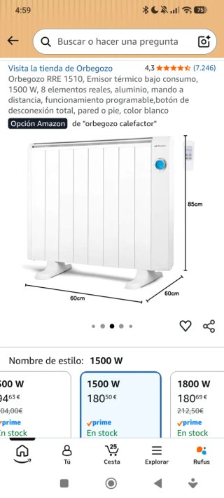 Orbegozo Emisor Térmico RRE 1510 A