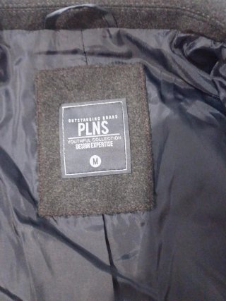 Abrigo PLNS Hombre Negro Talla M Slim Fit