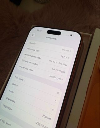 iPhone 17 Pro Max 256GB Naranja