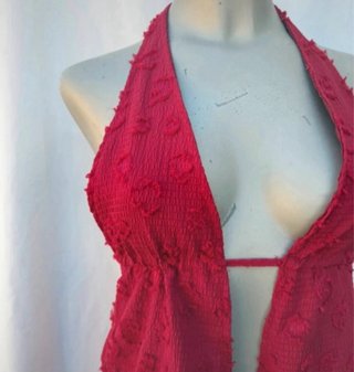 Conjunto top halter y falda