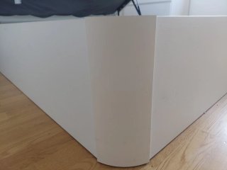 Canapé abatible blanco 150cm Con esquinas redondas