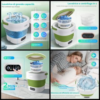 Lavatrice pieghevole portatile centrifuga