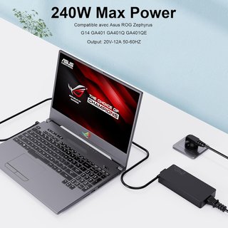 ZOSAM Cargador 240W 20V 12A 6.0×3.7mm ASUS TUF F15