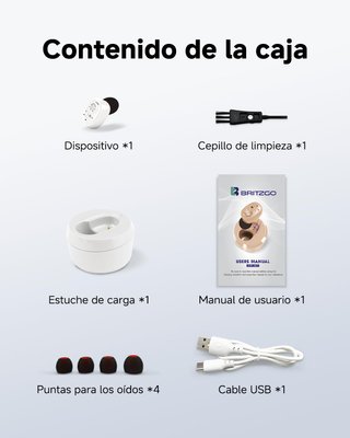BRITZGO 1607 Audifono 30h Cancelación Ruido Blanco