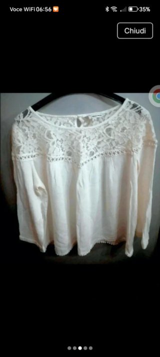 Tally Weijl camicia pizzo bianca tg. 42