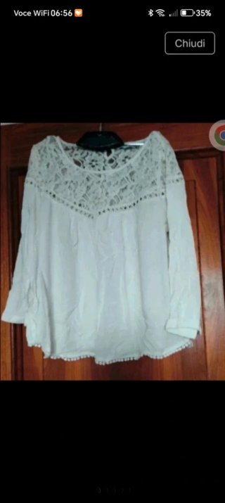 Tally Weijl camicia pizzo bianca tg. 42