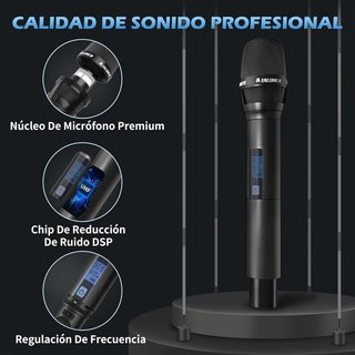 Talomen K120 2 Micrófono Inalámbrico UHF 120m