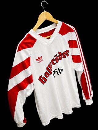 Camiseta vintage Adidas Hasseröder Pils Uwe Seeler