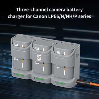 ZGCINE PC3 Cargador Baterías 3x LPE6 USB‑C