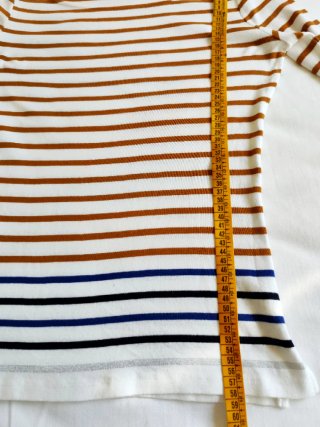 CAROLL Jersey Rayas Marrón Blanco Talla XS