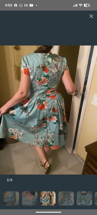 Vestido vintage floral talla M