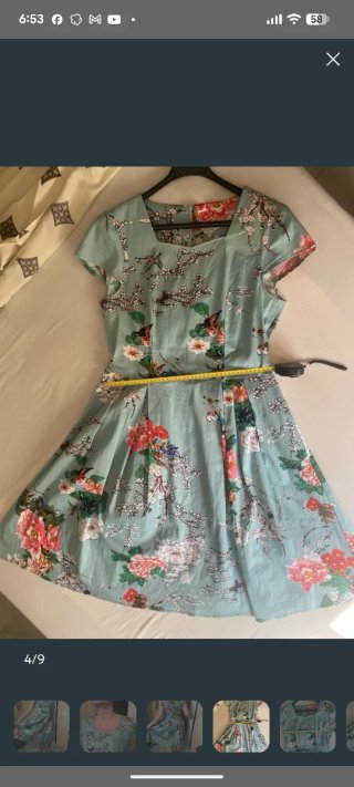 Vestido vintage floral talla M