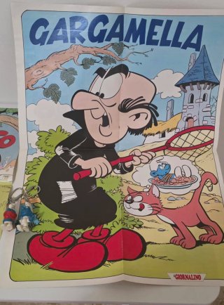 I Puffi Poster Vintage Gargamella Baby