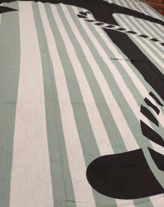 ÚLTIMA ‼️ COLCHA FLECOS ARTESANAL RAYAS 1 STOCK