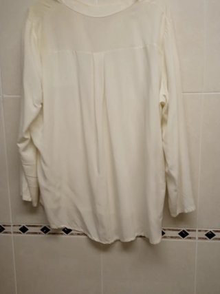 Blusa blanca mujer manga larga