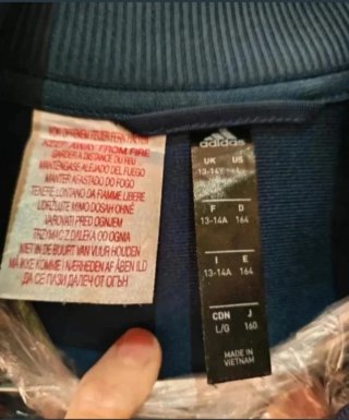 Sudadera Adidas Talla S Azul Marino/Turquesa