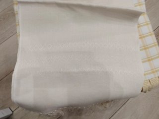 3 Tovaglie Vintage Lino Beige,nuove senza macchie.