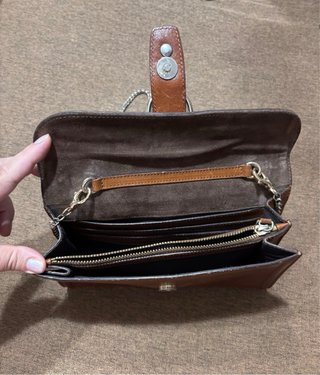 Bolso Piel Marrón Massimo Dutti Cadena
