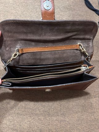 Bolso Piel Marrón Massimo Dutti Cadena