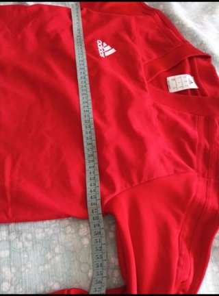 Maglietta Adidas rossa manica lunga