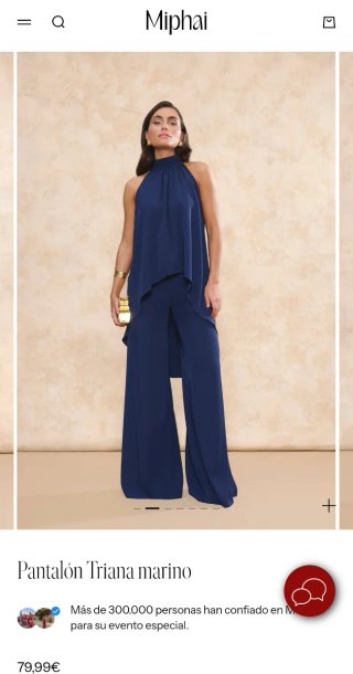 Conjunto top y pantalon +bolso dorado marca Miphai