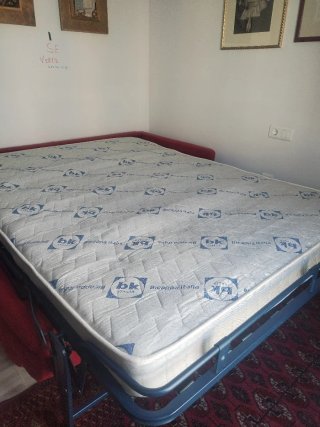 Sofá Cama Doble Rojo