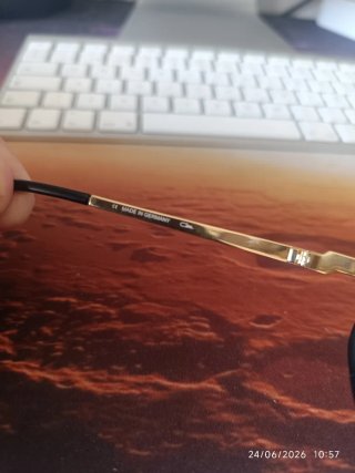 Gafas Cazal Enchapado Oro 24K Negro/Dorado