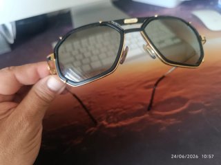 Gafas Cazal Enchapado Oro 24K Negro/Dorado