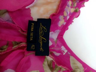 Top in pura seta floreale tg 42