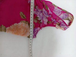 Top in pura seta floreale tg 42
