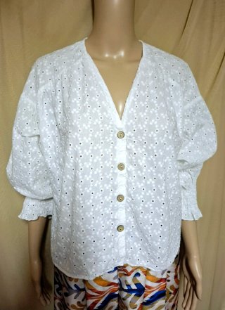 Camicia Zara bianca con bottoni