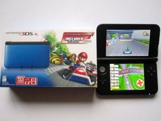 Nintendo 3DS XL Azul con Mario Kart 7