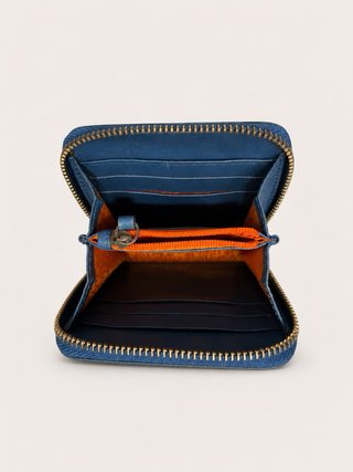 Cartera Tous Piel Azul Compacta