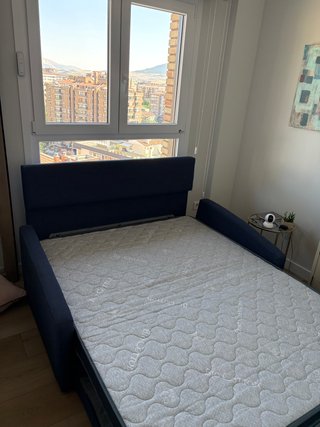 Sofá cama Dana azul - Colchón Visco 140x190