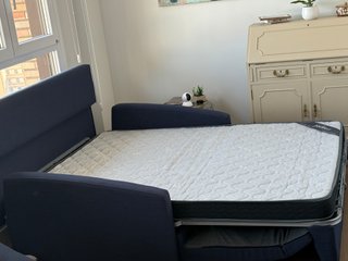 Sofá cama Dana azul - Colchón Visco 140x190