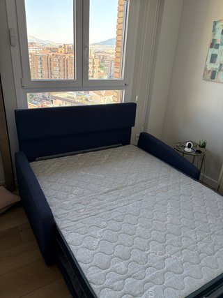 Sofá cama Dana azul - Colchón Visco 140x190