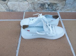 Zapatillas Levi's Piel Blancas Talla 40 Mujer
