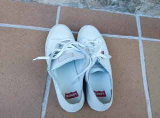 Zapatillas Levi's Piel Blancas Talla 40 Mujer