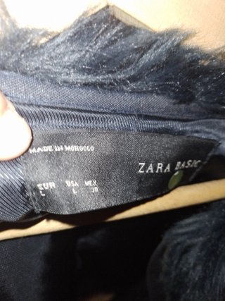 Chaleco Zara pelo szul noche mujer