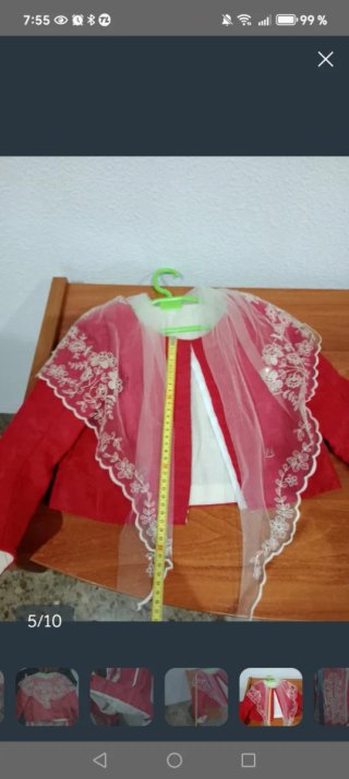 Traje de Fallera Niña 5-6 Años