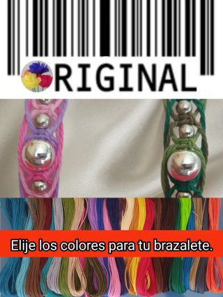 Brazalete tricolor. Gran variedad de colores.