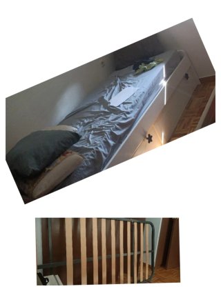 Cama nido blanca y madera