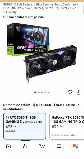 MSI GeForce RTX 5060 Ti Gaming Trio OC