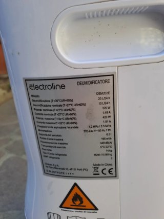 Deumidificatore Electrolux